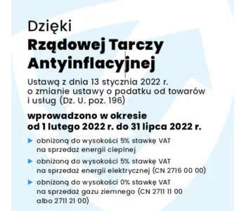 WAŻNY KOMUNIKAT OBNIŻKA VAT NA CIEPŁO