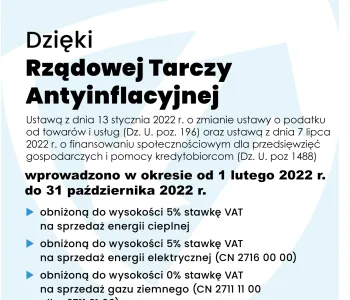 WAŻNY KOMUNIKAT OBNIŻKA VAT NA CIEPŁO